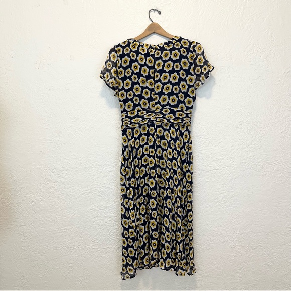 Boden Navy and Yellow Floral Midi Dress - Picture 12 of 13